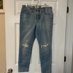 NWT Universal Thread Jeans Womens  Button Fly High Rise Skinny Blue Size 12/31